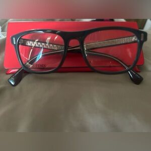 Fendi Gray Silver Modern Glasses
